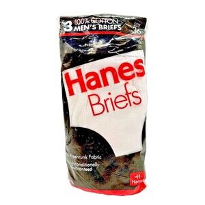 Vintage Hanes NOS Men's Briefs 3Pk Size 36 1992